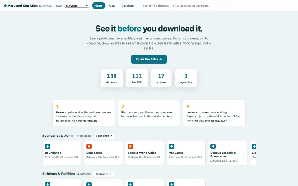 Atlas Open-Data Hub